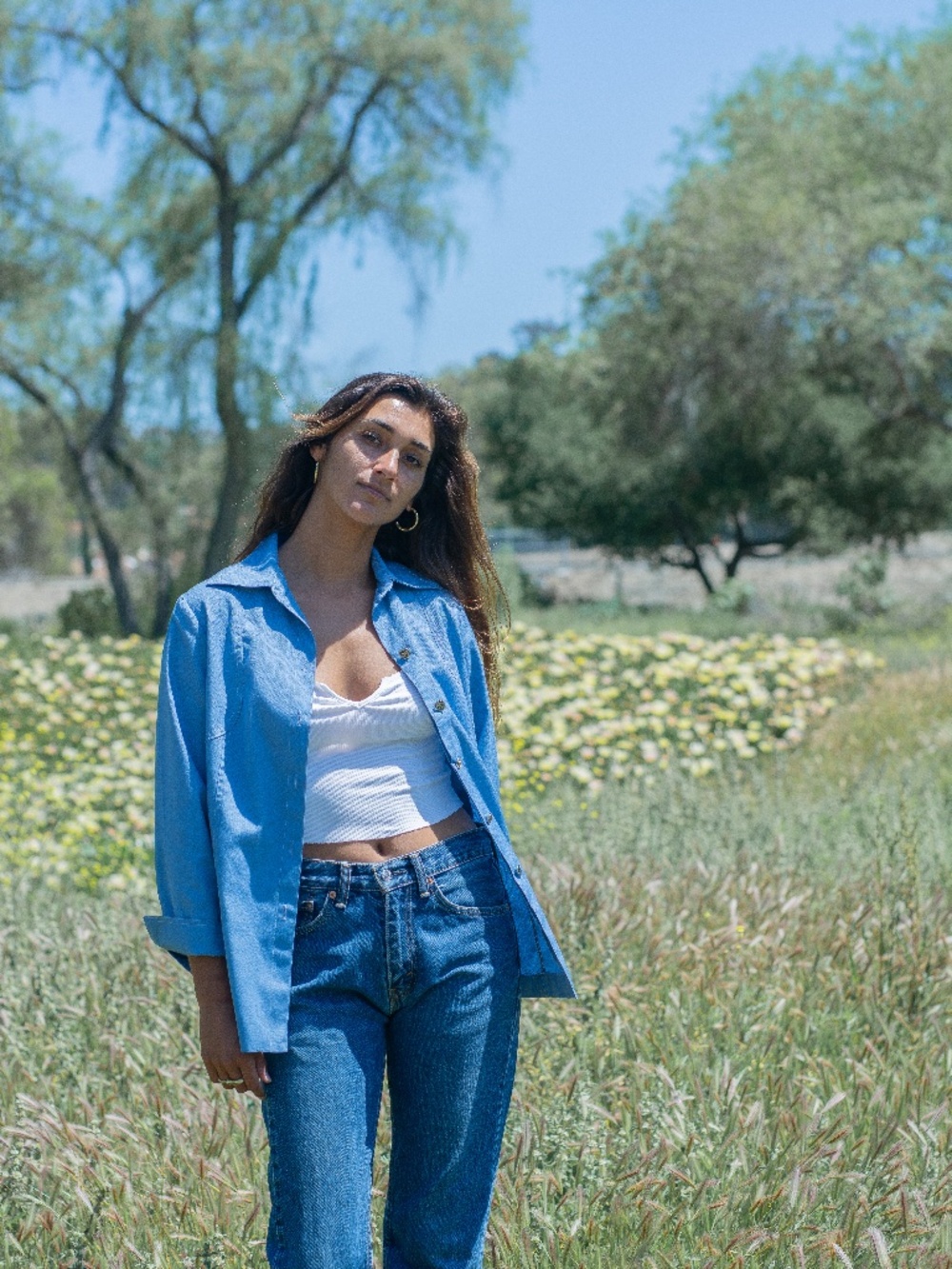 Vintage Blue Western Button Down